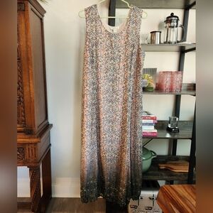 Beautiful Coldwater Creek XL Ladies Dress Ombre Floral Dressy Maxi